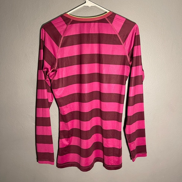 Nike Pro Women’s Large Lined Patterned Dri Fit Purple - Picture 2 of 7